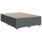 Preview: Boxspringbett mit Matratze Dunkelgrau 140 x 190 cm Stoff