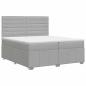 Preview: Boxspringbett mit Matratze Hellgrau 140 x 200 cm Stoff