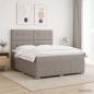 Preview: ARDEBO.de - Boxspringbett mit Matratze Taupe 140 x 200 cm Stoff