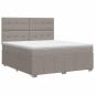 Preview: Boxspringbett mit Matratze Taupe 140 x 200 cm Stoff