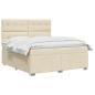 Preview: Boxspringbett mit Matratze Creme 140 x 200 cm Stoff
