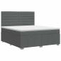 Preview: Boxspringbett mit Matratze Dunkelgrau 160 x 200 cm Stoff