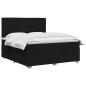 Preview: Boxspringbett mit Matratze Schwarz 160 x 200 cm Stoff
