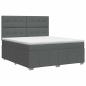 Preview: Boxspringbett mit Matratze Dunkelgrau 160 x 200 cm Stoff