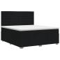 Preview: Boxspringbett mit Matratze Schwarz 180 x 200 cm Stoff