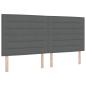 Preview: Boxspringbett mit Matratze Dunkelgrau 200 x 200 cm Stoff