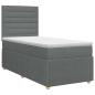 Preview: Boxspringbett mit Matratze Dunkelgrau 80 x 200 cm Stoff