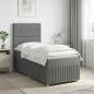 Preview: ARDEBO.de - Boxspringbett mit Matratze Dunkelgrau 80 x 200 cm Stoff