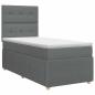 Preview: Boxspringbett mit Matratze Dunkelgrau 80 x 200 cm Stoff