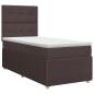 Preview: Boxspringbett mit Matratze Dunkelbraun 80 x 200 cm Stoff