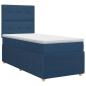 Preview: Boxspringbett mit Matratze mit Kopfteil Blau 80 x 200 cm Stoff