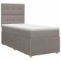 Preview: Boxspringbett mit Matratze mit Kopfteil Taupe 90 x 190 cm Stoff