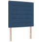 Preview: Boxspringbett mit Matratze mit Kopfteil Blau 90 x 200 cm Stoff