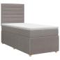Preview: Boxspringbett mit Matratze mit Kopfteil Taupe 90 x 200 cm Stoff