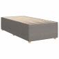 Preview: Boxspringbett mit Matratze mit Kopfteil Taupe 90 x 200 cm Stoff