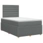 Preview: Boxspringbett mit Matratze Dunkelgrau 120 x 190 cm Stoff