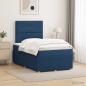 Preview: ARDEBO.de - Boxspringbett mit Matratze mit Kopfteil Blau 120 x 190 cm Stoff