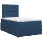 Preview: Boxspringbett mit Matratze mit Kopfteil Blau 120 x 190 cm Stoff