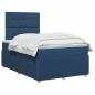Preview: Boxspringbett mit Matratze mit Kopfteil Blau 120 x 200 cm Stoff