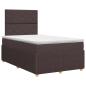 Preview: Boxspringbett mit Matratze Dunkelbraun 120 x 200 cm Stoff