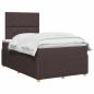 Preview: Boxspringbett mit Matratze Dunkelbraun 120 x 200 cm Stoff