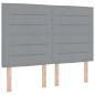 Preview: Boxspringbett mit Matratze Hellgrau 140 x 190 cm Stoff