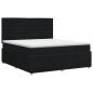 Preview: Boxspringbett mit Matratze Schwarz 140 x 190 cm Stoff