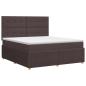 Preview: Boxspringbett mit Matratze Dunkelbraun 140 x 190 cm Stoff
