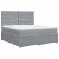 Preview: Boxspringbett mit Matratze Hellgrau 140 x 200 cm Stoff