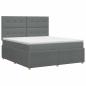 Preview: Boxspringbett mit Matratze Dunkelgrau 140 x 200 cm Stoff