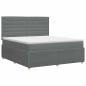 Preview: Boxspringbett mit Matratze Dunkelgrau 160 x 200 cm Stoff