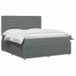 Preview: Boxspringbett mit Matratze Dunkelgrau 160 x 200 cm Stoff