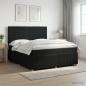 Preview: ARDEBO.de - Boxspringbett mit Matratze Schwarz 180 x 200 cm Stoff