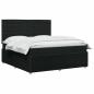 Preview: Boxspringbett mit Matratze Schwarz 180 x 200 cm Stoff
