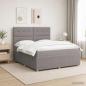 Preview: ARDEBO.de - Boxspringbett mit Matratze Taupe 180 x 200 cm Stoff