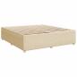 Preview: Boxspringbett mit Matratze Creme 180 x 200 cm Stoff