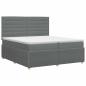 Preview: Boxspringbett mit Matratze Dunkelgrau 200 x 200 cm Stoff
