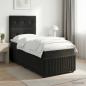 Preview: ARDEBO.de - Boxspringbett mit Matratze Schwarz 90 x 190 cm Samt