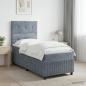 Preview: ARDEBO.de - Boxspringbett mit Matratze Dunkelgrau 90 x 200 cm Samt