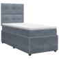 Preview: Boxspringbett mit Matratze Dunkelgrau 90 x 200 cm Samt