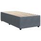 Preview: Boxspringbett mit Matratze Dunkelgrau 90 x 200 cm Samt