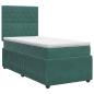 Preview: Boxspringbett mit Matratze Dunkelgrün 100 x 200 cm Samt
