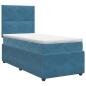 Preview: Boxspringbett mit Matratze mit Kopfteil Blau 100 x 200 cm Samt