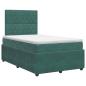 Preview: Boxspringbett mit Matratze Dunkelgrün 120 x 190 cm Samt
