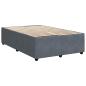 Preview: Boxspringbett mit Matratze Dunkelgrau 120 x 190 cm Samt