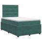 Preview: Boxspringbett mit Matratze Dunkelgrün 120 x 190 cm Samt