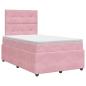 Preview: Boxspringbett mit Matratze mit Kopfteil Rosa 120 x 190 cm Samt