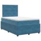 Preview: Boxspringbett mit Matratze mit Kopfteil Blau 120 x 190 cm Samt