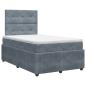 Preview: Boxspringbett mit Matratze Dunkelgrau 120 x 200 cm Samt
