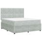 Preview: Boxspringbett mit Matratze Hellgrau 140 x 200 cm Samt